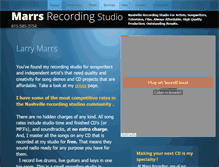 Tablet Screenshot of marrsrecording.com